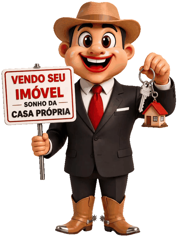 Mascote Corretor Evandro Vinagrinho com chaves